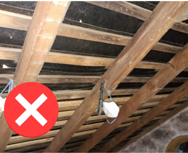 Skip sheathing with paper